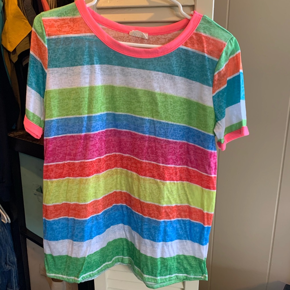 Neon stripe top